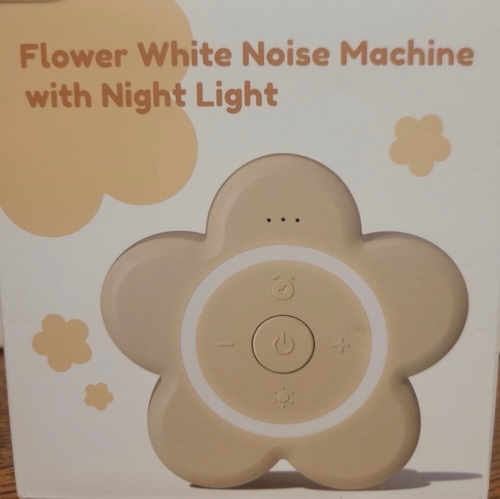 NIB Mewaii Portable Baby White Noise Machine Night Light 25 Sounds Dreamy Cream